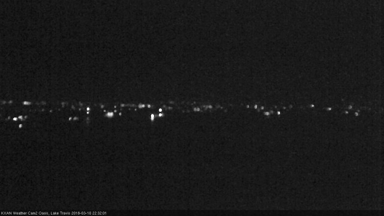 Lake Travis webcam, March 10, 2018 9:45 PM CT