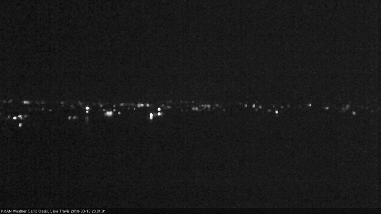 Lake Travis webcam, March 10, 2018 10:30 PM CT