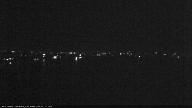 Lake Travis webcam, March 10, 2018 10:40 PM CT