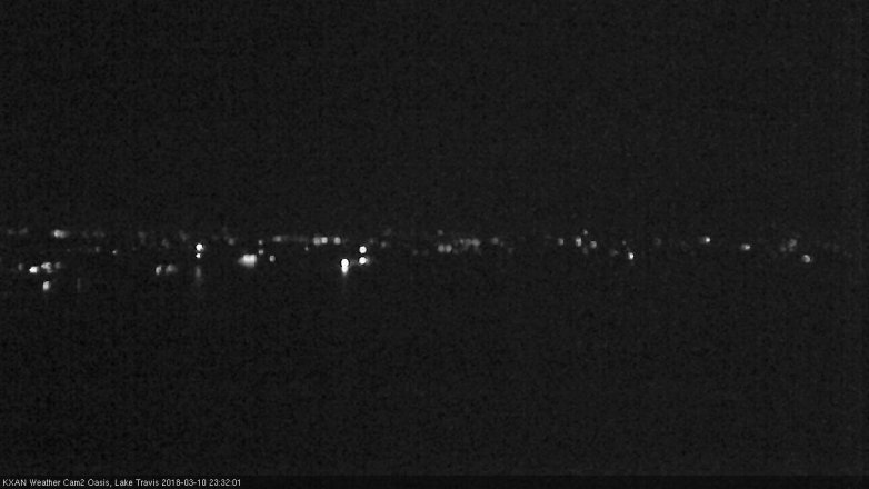 Lake Travis webcam, March 10, 2018 10:55 PM CT