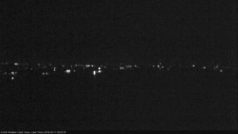 Lake Travis webcam, March 10, 2018 11:20 PM CT