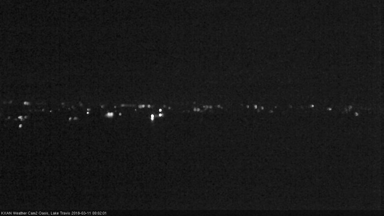 Lake Travis webcam, March 10, 2018 11:30 PM CT