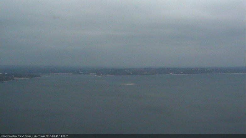 Lake Travis webcam, March 11, 2018 9:10 AM CT