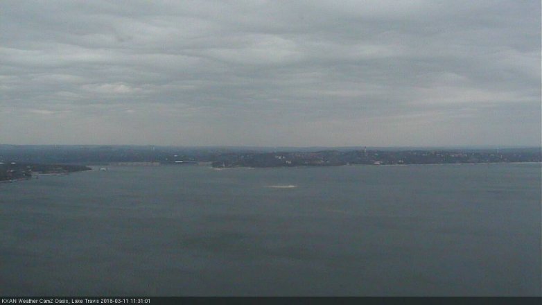 Lake Travis webcam, March 11, 2018 10:35 AM CT