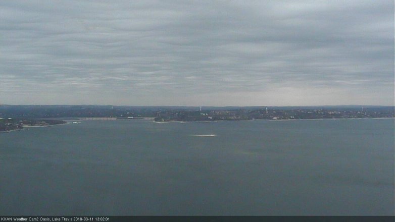 Lake Travis webcam, March 11, 2018 12:10 PM CT