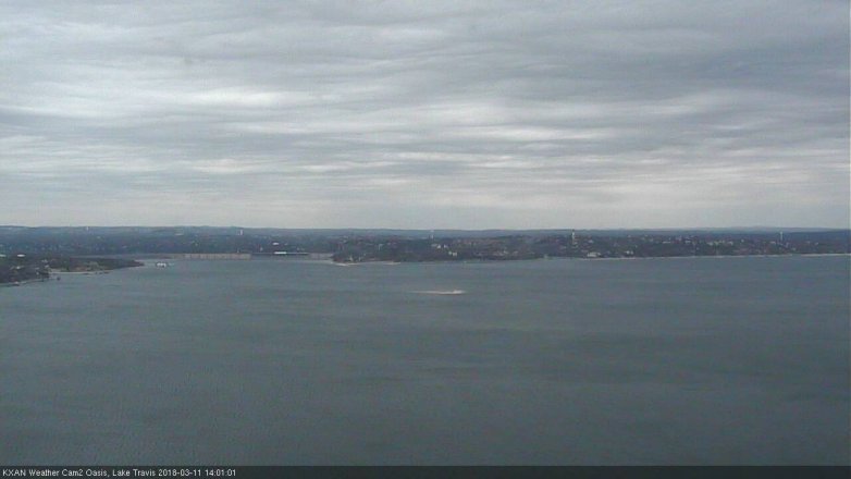 Lake Travis webcam, March 11, 2018 1:30 PM CT