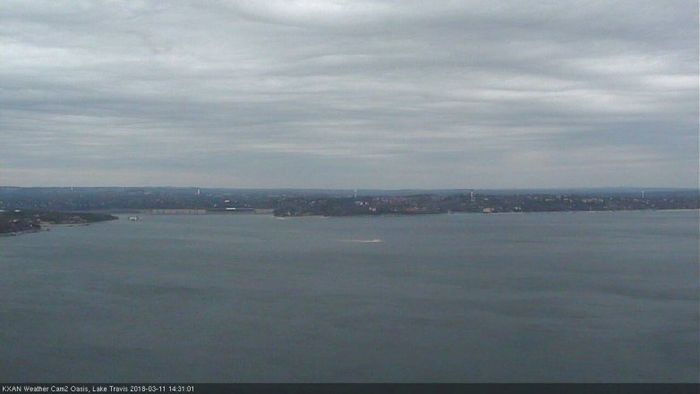 Lake Travis webcam, March 11, 2018 1:35 PM CT