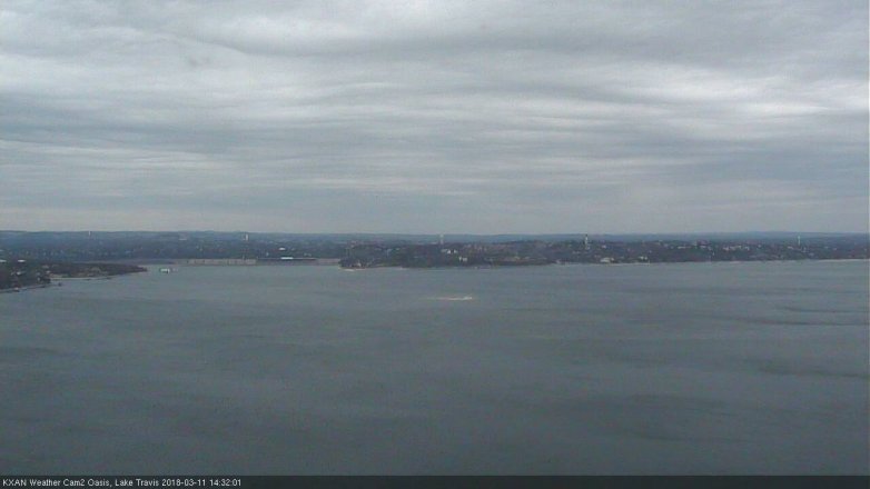 Lake Travis webcam, March 11, 2018 1:50 PM CT