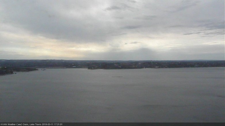 Lake Travis webcam, March 11, 2018 5:00 PM CT