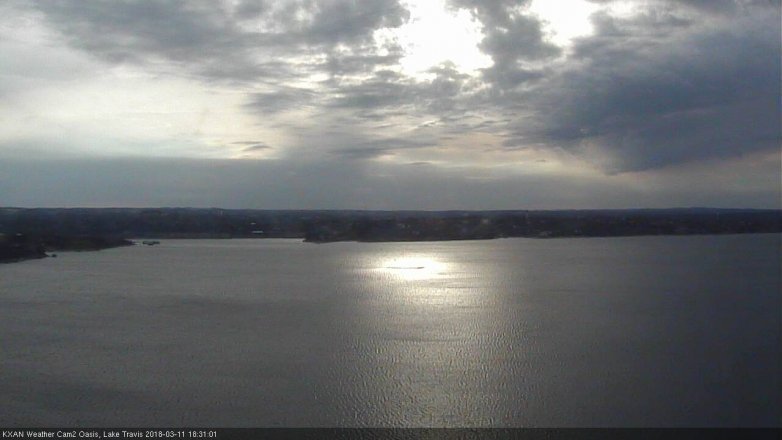 Lake Travis webcam, March 11, 2018 5:50 PM CT