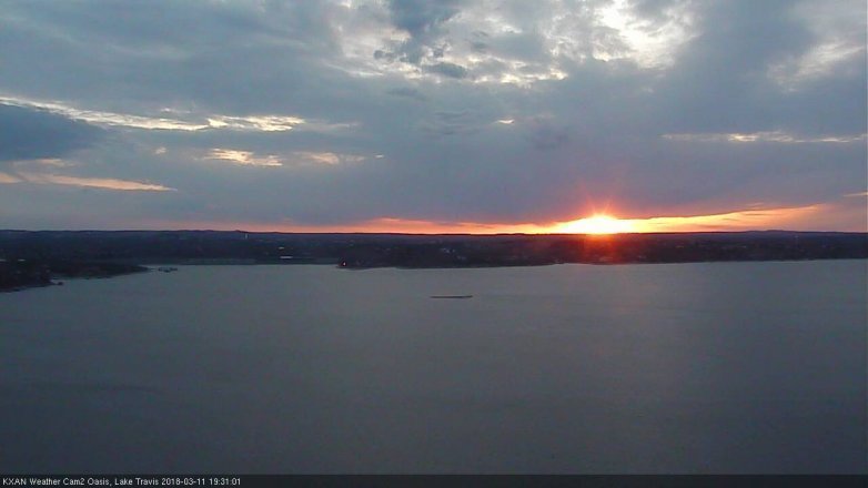 Lake Travis webcam, March 11, 2018 6:35 PM CT