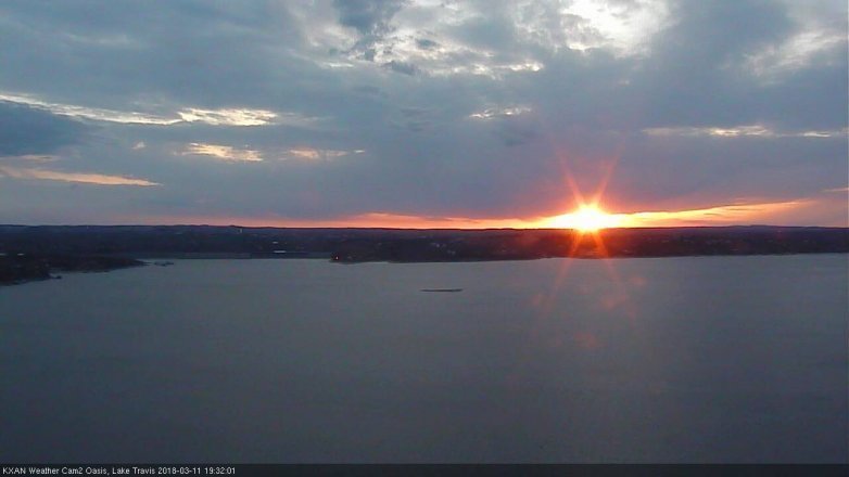 Lake Travis webcam, March 11, 2018 6:50 PM CT
