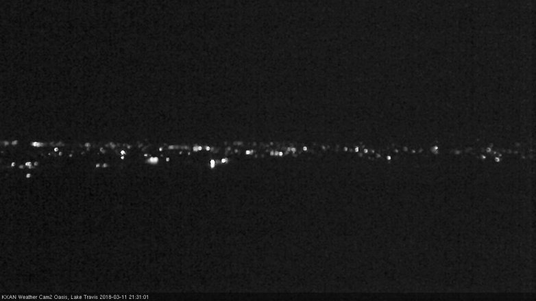Lake Travis webcam, March 11, 2018 8:40 PM CT