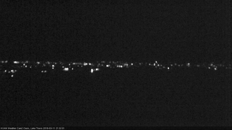 Lake Travis webcam, March 11, 2018 9:00 PM CT