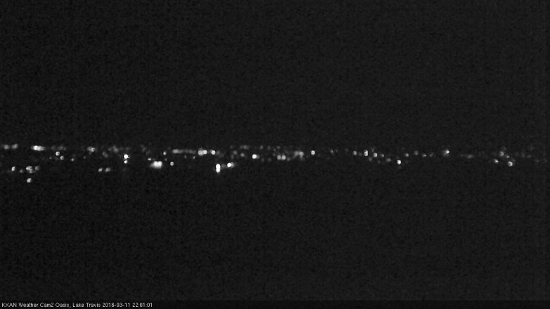 Lake Travis webcam, March 11, 2018 9:15 PM CT