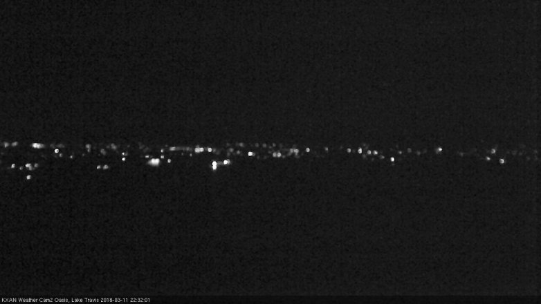 Lake Travis webcam, March 11, 2018 9:55 PM CT