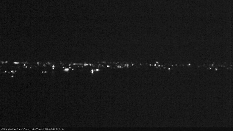 Lake Travis webcam, March 11, 2018 10:00 PM CT