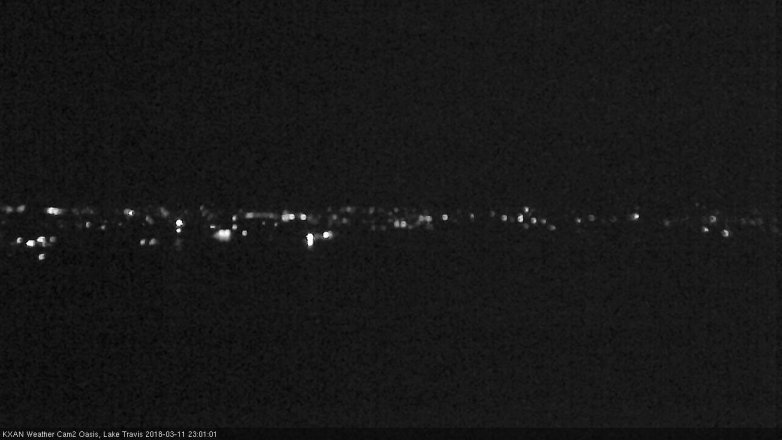 Lake Travis webcam, March 11, 2018 10:20 PM CT