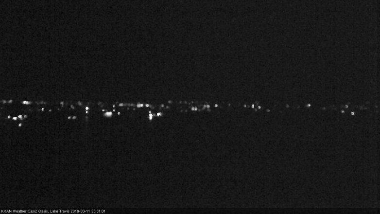 Lake Travis webcam, March 11, 2018 10:45 PM CT