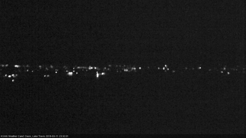Lake Travis webcam, March 11, 2018 11:00 PM CT