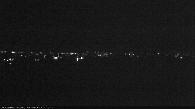 Lake Travis webcam, March 11, 2018 11:20 PM CT