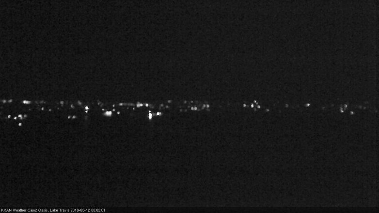 Lake Travis webcam, March 11, 2018 11:30 PM CT