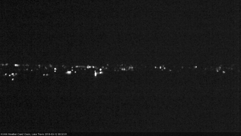 Lake Travis webcam, March 11, 2018 11:40 PM CT