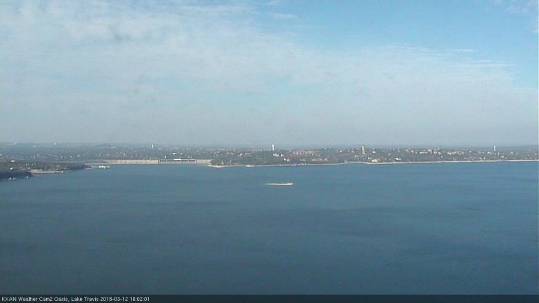 Lake Travis webcam, March 12, 2018 9:05 AM CT