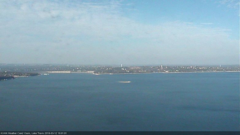 Lake Travis webcam, March 12, 2018 9:25 AM CT