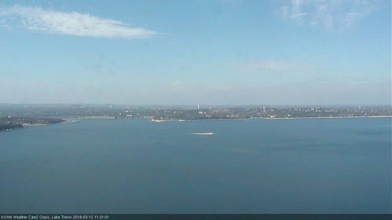 Lake Travis webcam, March 12, 2018 10:35 AM CT