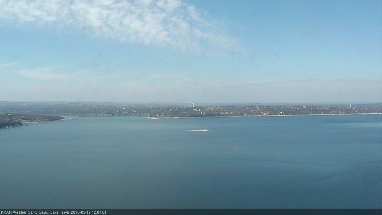 Lake Travis webcam, March 12, 2018 11:05 AM CT