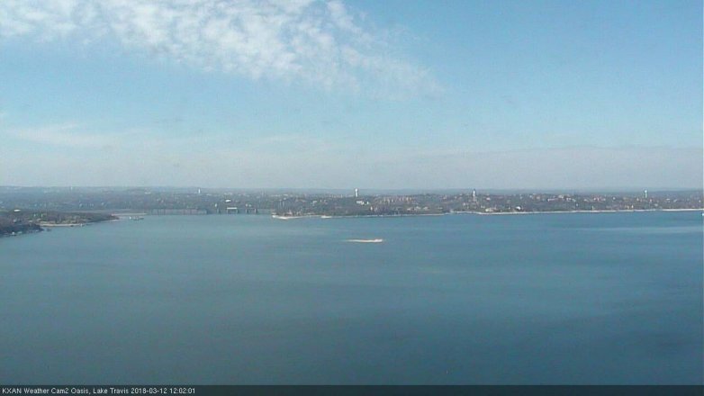 Lake Travis webcam, March 12, 2018 11:20 AM CT