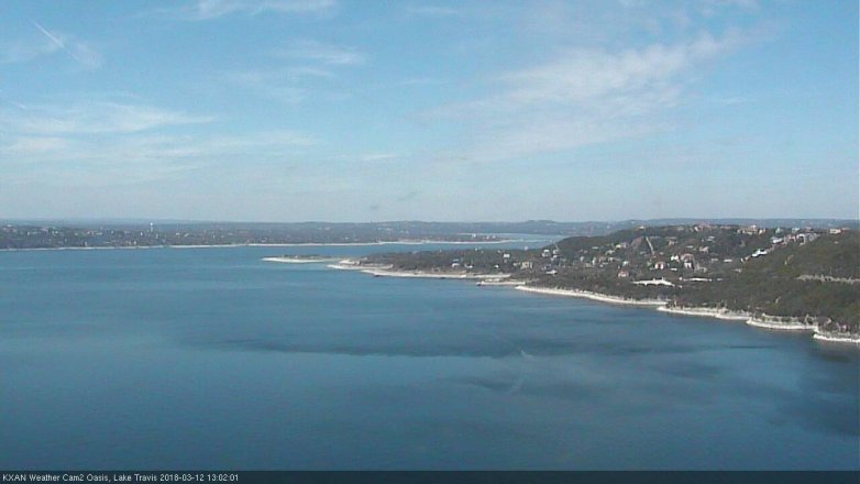 Lake Travis webcam, March 12, 2018 12:10 PM CT