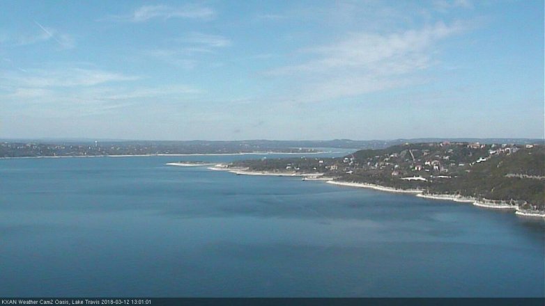 Lake Travis webcam, March 12, 2018 12:25 PM CT