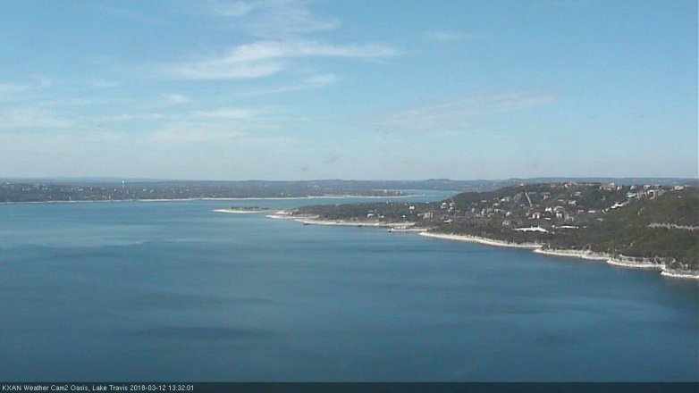 Lake Travis webcam, March 12, 2018 12:45 PM CT