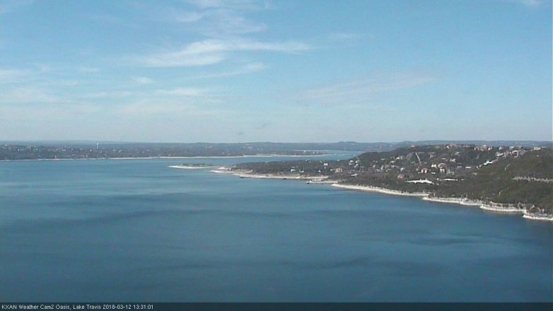 Lake Travis webcam, March 12, 2018 12:55 PM CT