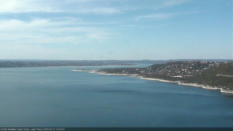 Lake Travis webcam, March 12, 2018 1:35 PM CT