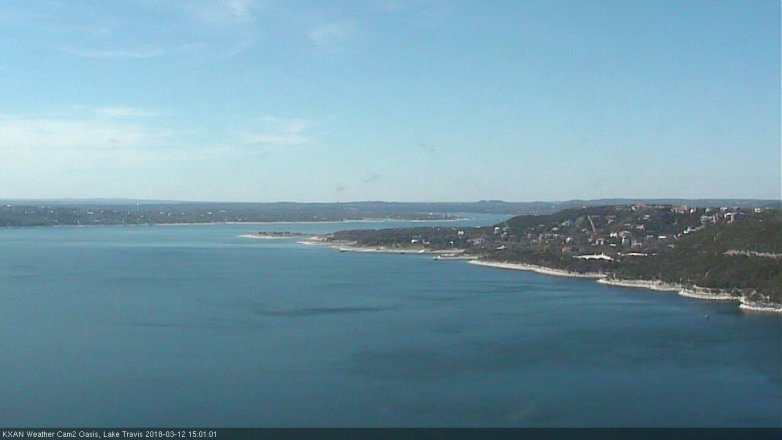 Lake Travis webcam, March 12, 2018 2:25 PM CT