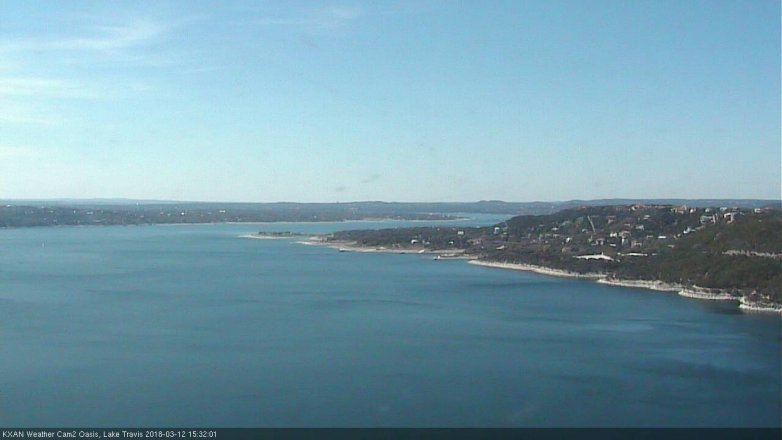 Lake Travis webcam, March 12, 2018 2:50 PM CT