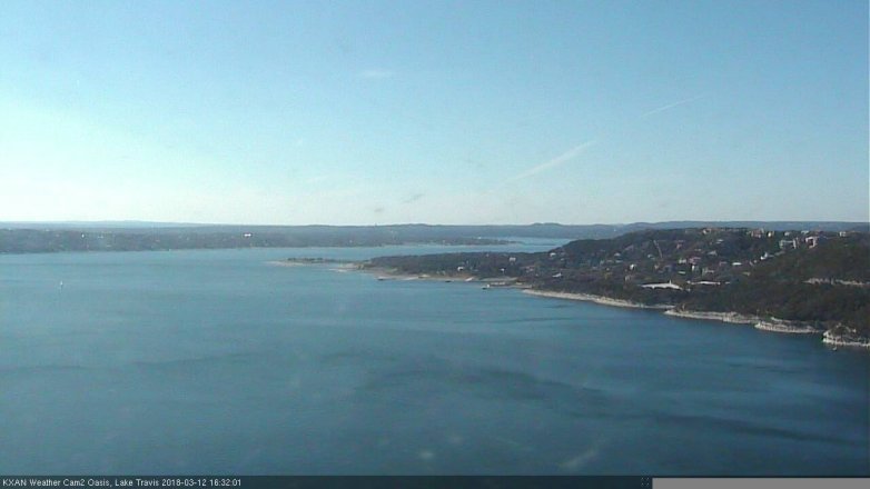 Lake Travis webcam, March 12, 2018 3:35 PM CT