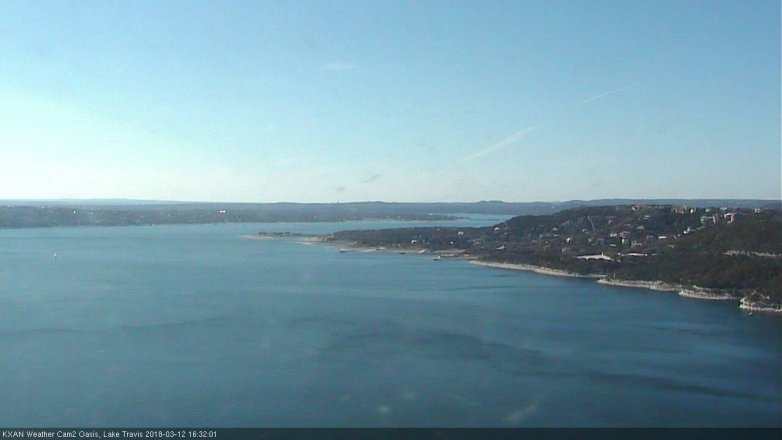 Lake Travis webcam, March 12, 2018 3:40 PM CT