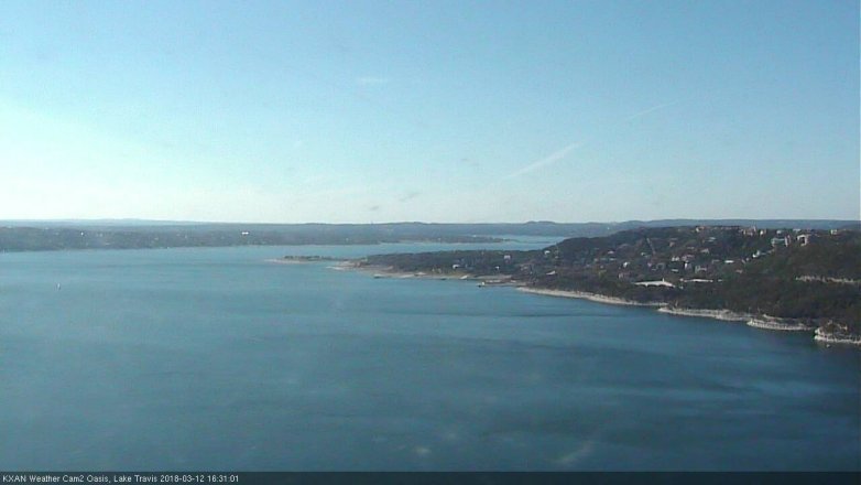 Lake Travis webcam, March 12, 2018 4:00 PM CT