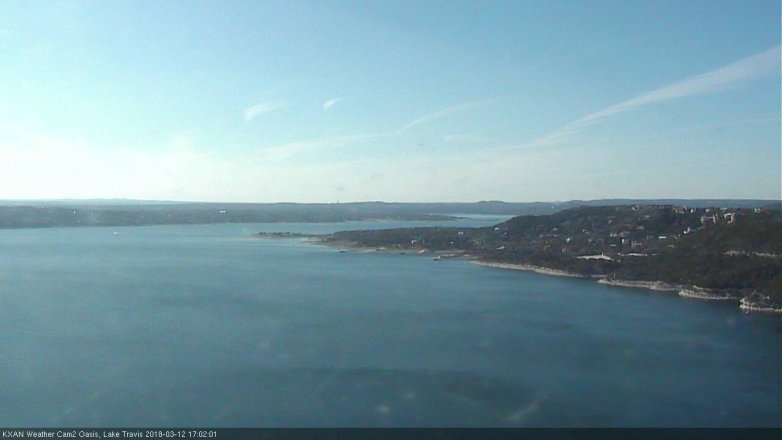 Lake Travis webcam, March 12, 2018 4:05 PM CT
