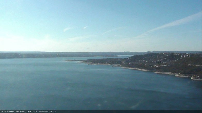 Lake Travis webcam, March 12, 2018 4:25 PM CT