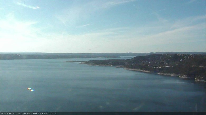 Lake Travis webcam, March 12, 2018 4:40 PM CT