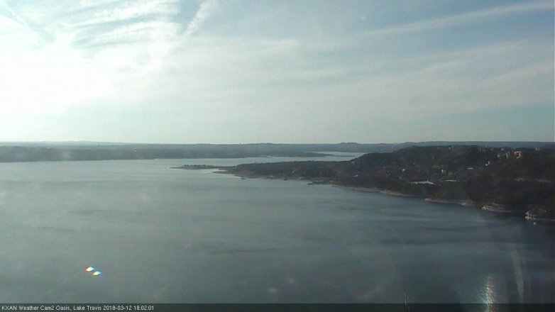 Lake Travis webcam, March 12, 2018 5:15 PM CT