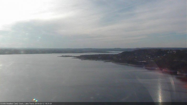 Lake Travis webcam, March 12, 2018 6:00 PM CT