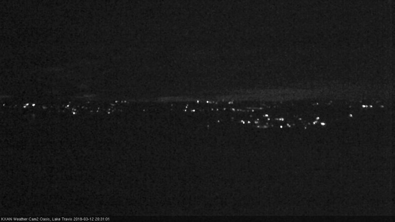 Lake Travis webcam, March 12, 2018 8:00 PM CT