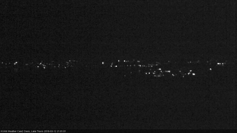 Lake Travis webcam, March 12, 2018 8:30 PM CT