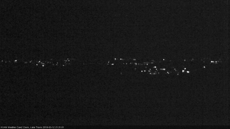 Lake Travis webcam, March 12, 2018 8:45 PM CT
